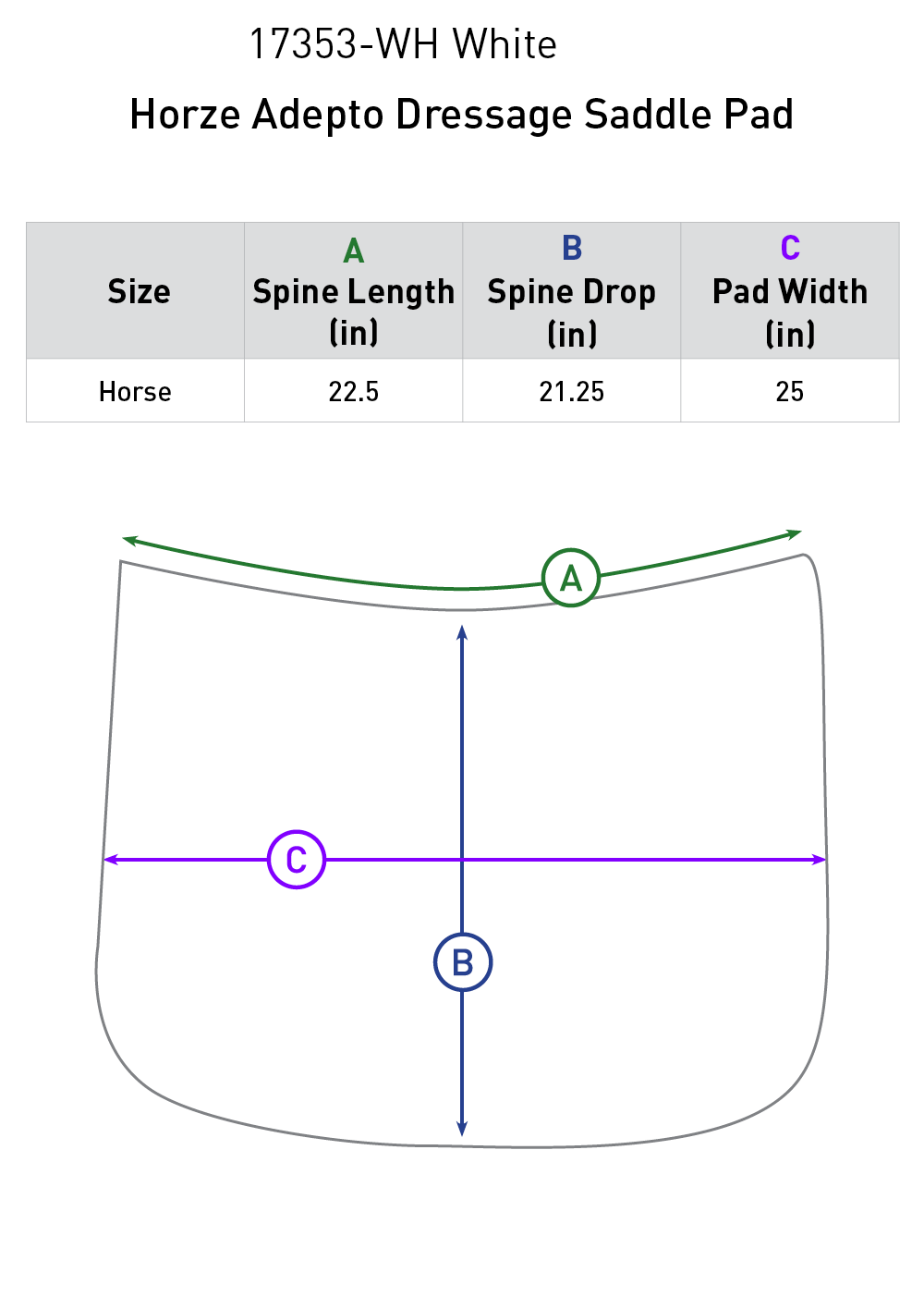 Horze Adepto Dressage Saddle Pad