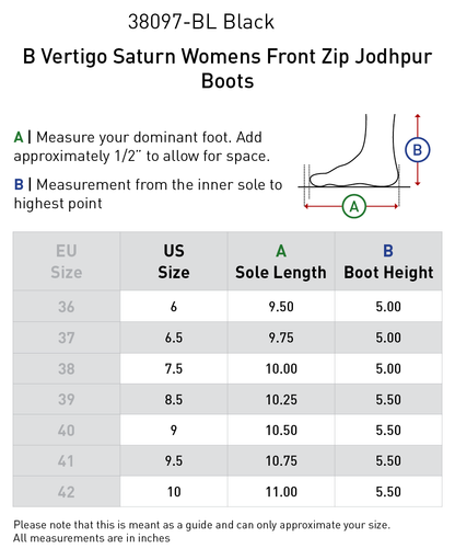Saturn Women's Front Zip Paddock Boots