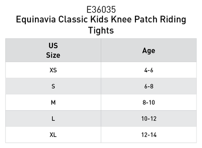 Classic Kids Knee Patch Riding Tights