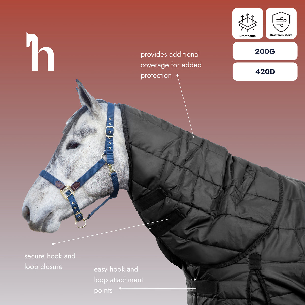 Horze Nevada Stable Blanket Neck Cover 200g