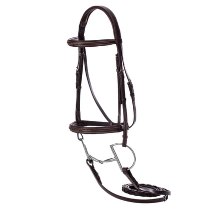 Saga Fancy Stitched Hunter Bridle & Reins