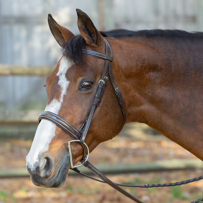 Saga Wide Noseband Hunter Bridle with Reins