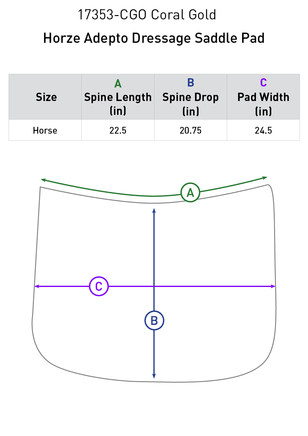 Horze Adepto Dressage Saddle Pad