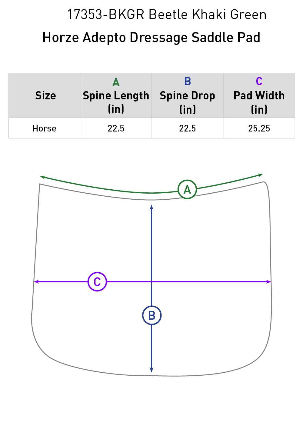 Horze Adepto Dressage Saddle Pad