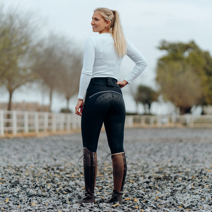 Callie High Waist Breeches with Piping