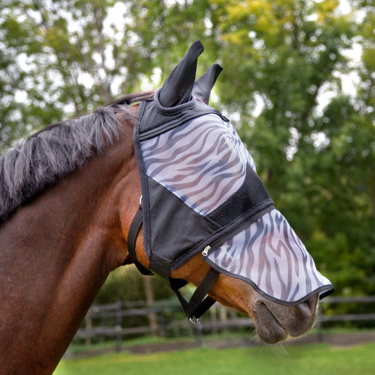 Zebra Fly Mask