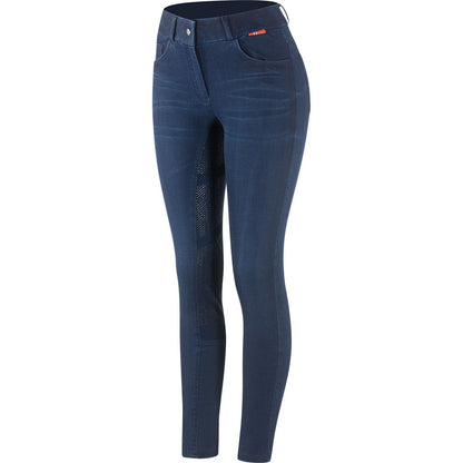 Elle Denim Breeches w/ Silicone Full Grip